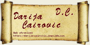 Darija Čairović vizit kartica